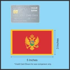 StickerTalk Montenegro Flag Sticker, 5 inches by 3 inches