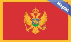 StickerTalk Montenegro Flag Magnet, 5 inches by 3 inches