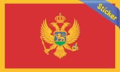 StickerTalk Montenegro Flag Sticker, 5 inches by 3 inches