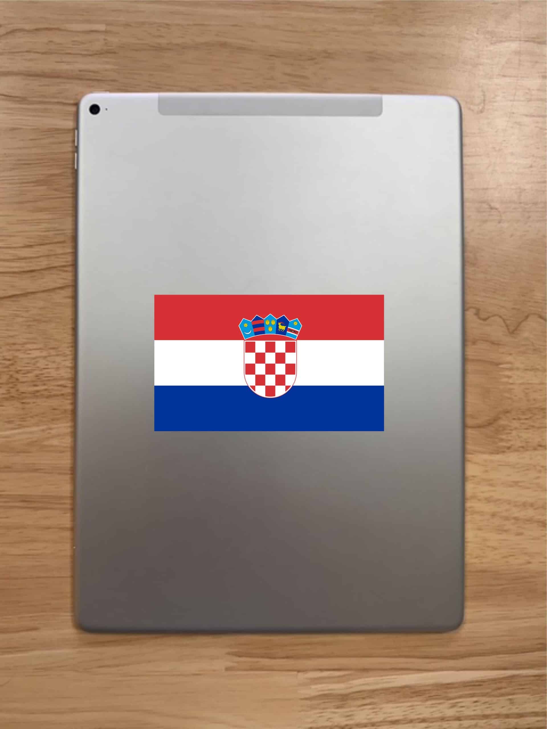 StickerTalk Croatia Flag Sticker, 5 inches by 3 inches