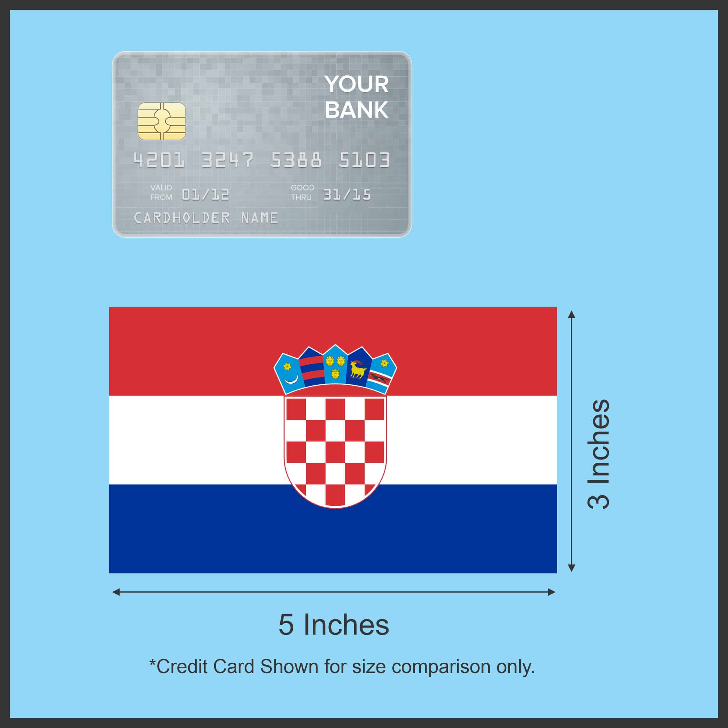 StickerTalk Croatia Flag Magnet, 5 inches by 3 inches