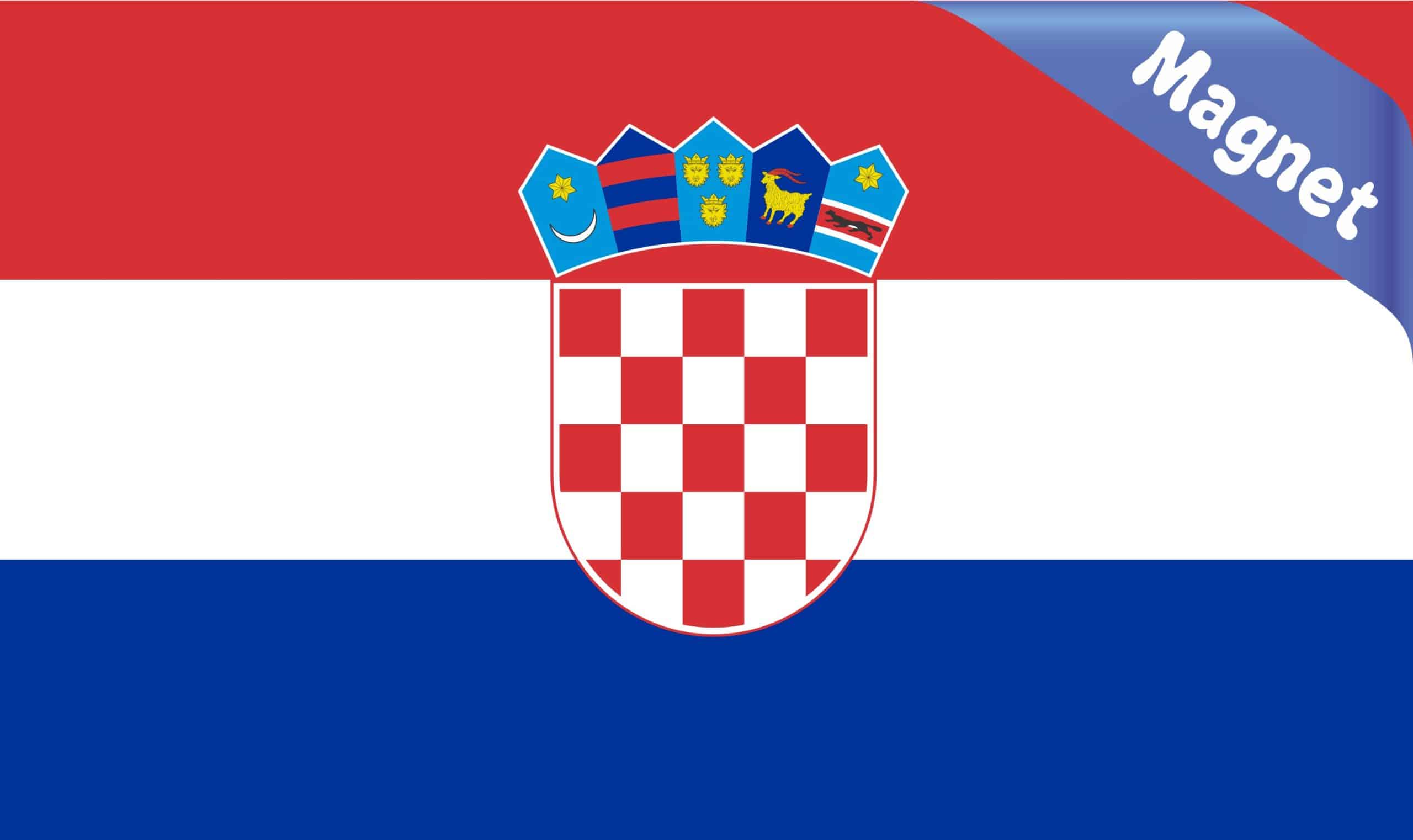 StickerTalk Croatia Flag Magnet, 5 inches by 3 inches