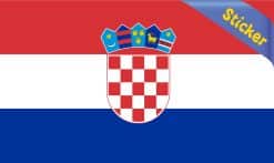 StickerTalk Croatia Flag Sticker, 5 inches by 3 inches