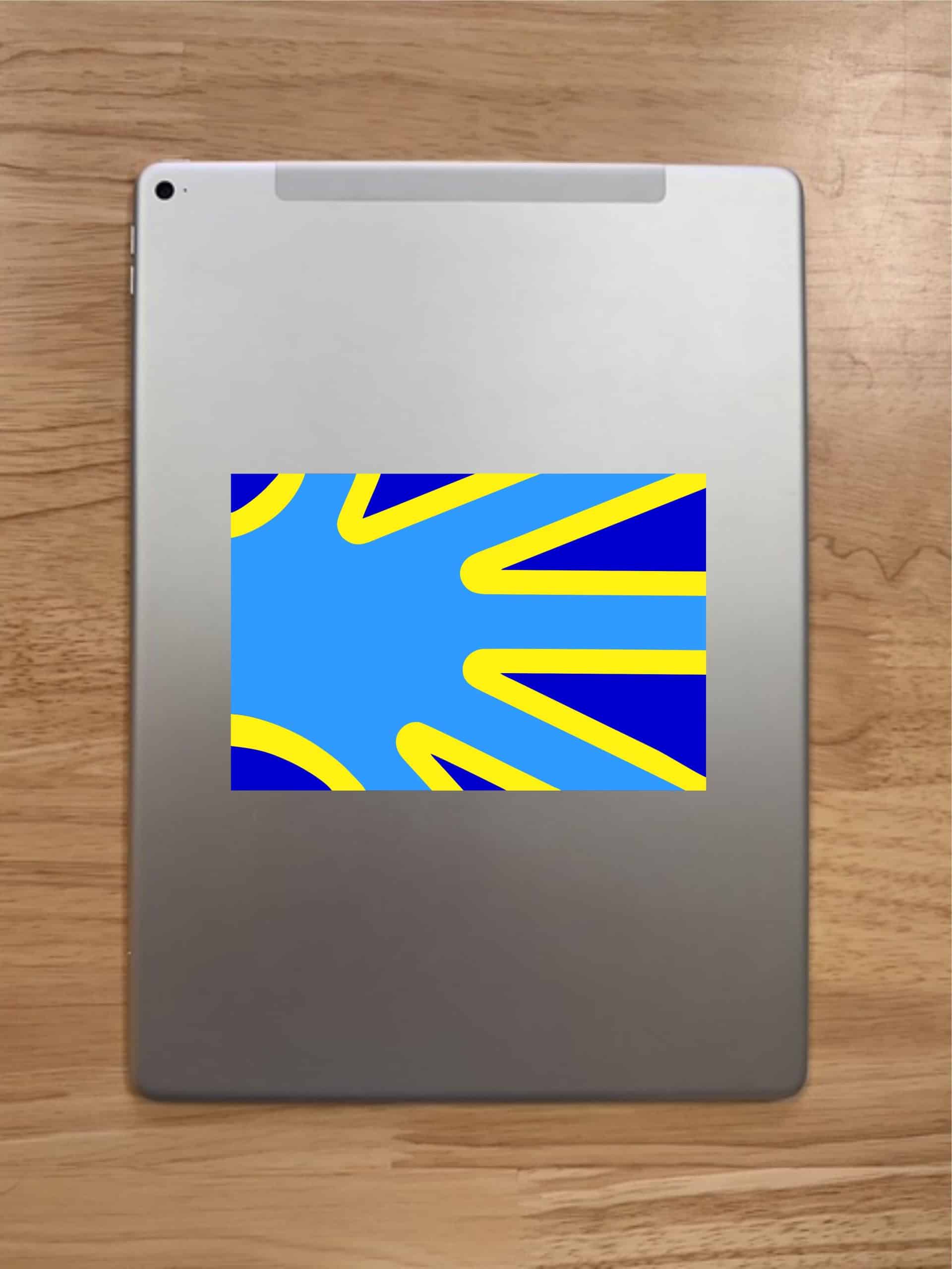 StickerTalk Deaf Flag Sticker, 6 inches by 4 inches