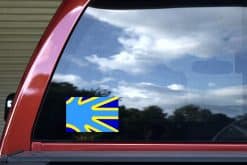 StickerTalk Deaf Flag Sticker, 6 inches by 4 inches