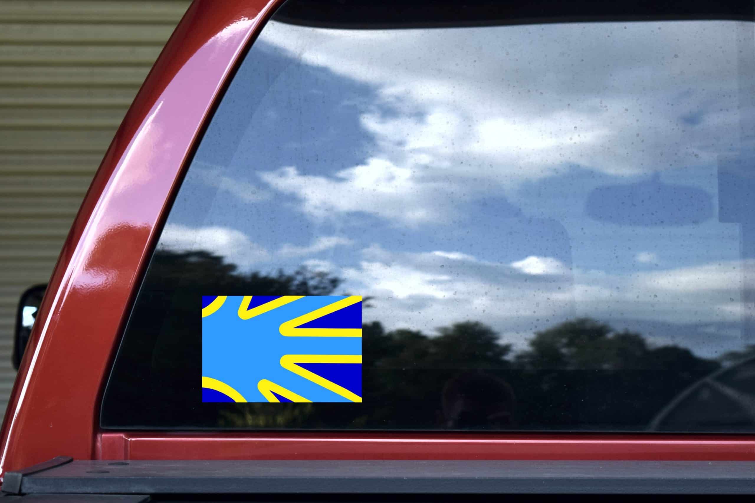 StickerTalk Deaf Flag Sticker, 6 inches by 4 inches