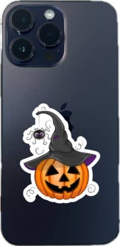 StickerTalk Halloween Pumpkin Witch Hat Stickers, 2.5 Inches by 2 Inches