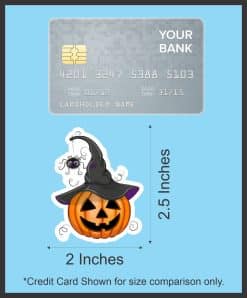 StickerTalk Halloween Pumpkin Witch Hat Stickers, 2.5 Inches by 2 Inches