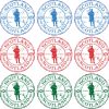 StickerTalk Scotland Bagpiper Stickers, 1 inch by 1 inch, set of 15
