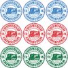 StickerTalk Edinburgh Scotland Stamps Stickers, 1x1in