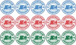 StickerTalk Edinburgh Scotland Stamps Stickers, 1x1in