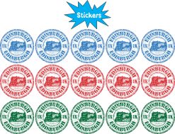 StickerTalk Edinburgh Scotland Stamps Stickers, 1x1in
