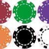 StickerTalk Casino Poker Chips Stickers, 1.5 inches by 1.5 inches