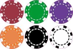 StickerTalk Casino Poker Chips Stickers, 1.5 inches by 1.5 inches