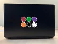 StickerTalk Casino Poker Chips Stickers, 1.5 inches by 1.5 inches