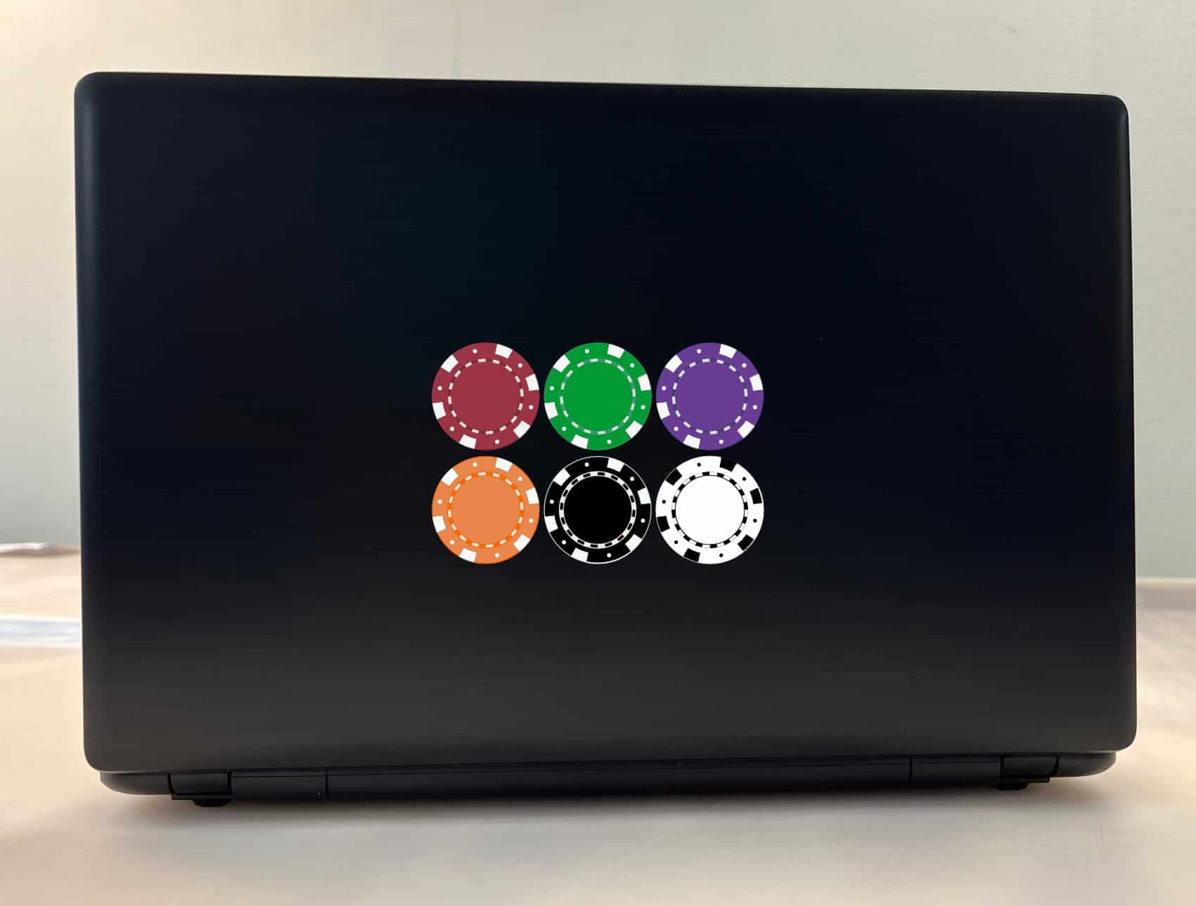 StickerTalk Casino Poker Chips Stickers, 1.5 inches by 1.5 inches