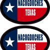 StickerTalk Nacogdoches Texas Sticker, 3 inches by 2 inches