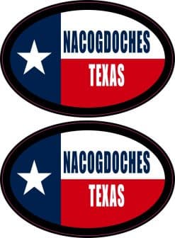 StickerTalk Nacogdoches Texas Sticker, 3 inches by 2 inches