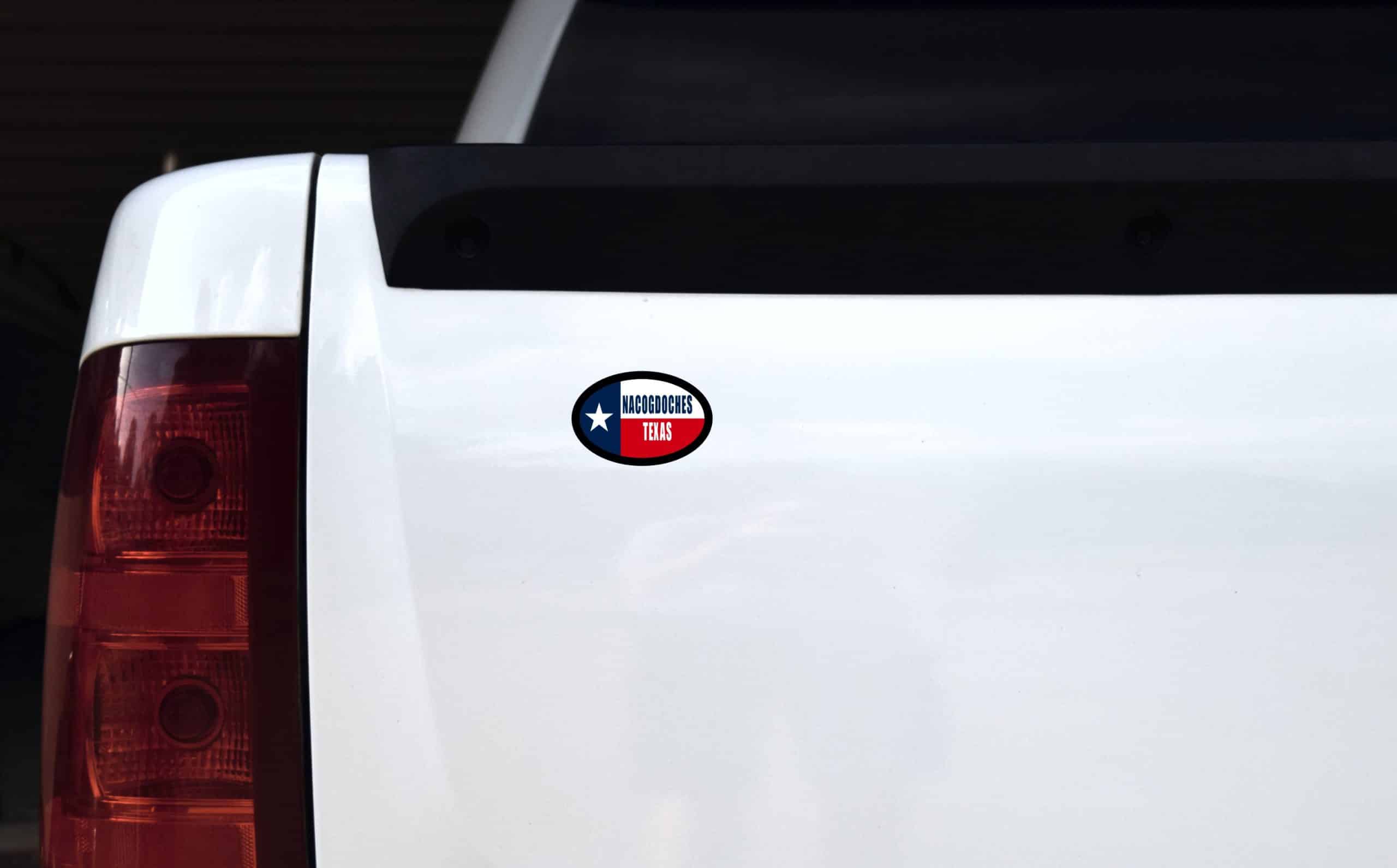 StickerTalk Nacogdoches Texas Sticker, 3 inches by 2 inches