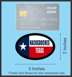 StickerTalk Nacogdoches Texas Sticker, 3 inches by 2 inches