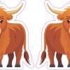 StickerTalk Highland Cow Sticker, 2.5 inches by 2.5 inches