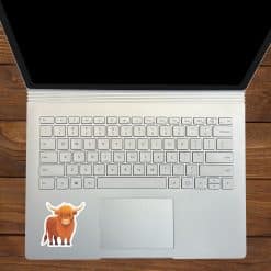 StickerTalk Highland Cow Sticker, 2.5 inches by 2.5 inches