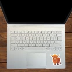 StickerTalk Highland Cow Sticker, 2.5 inches by 2.5 inches