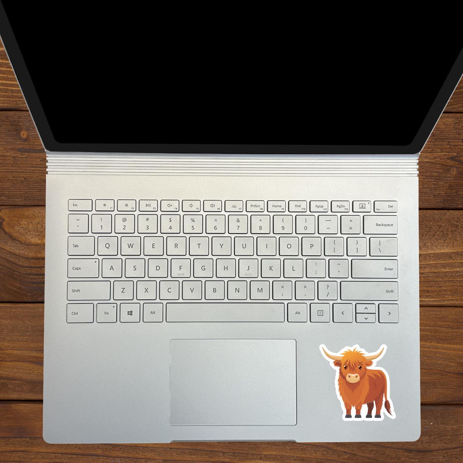 StickerTalk Highland Cow Sticker, 2.5 inches by 2.5 inches