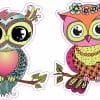 StickerTalk Boho Owl Stickers, 2.5 inches by 3 inches