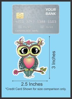 StickerTalk Boho Owl Stickers, 2.5 inches by 3 inches