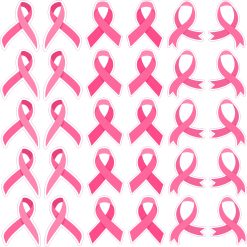 StickerTalk Breast Cancer Awareness Ribbon Sticker, 0.75 inches by 1 inches