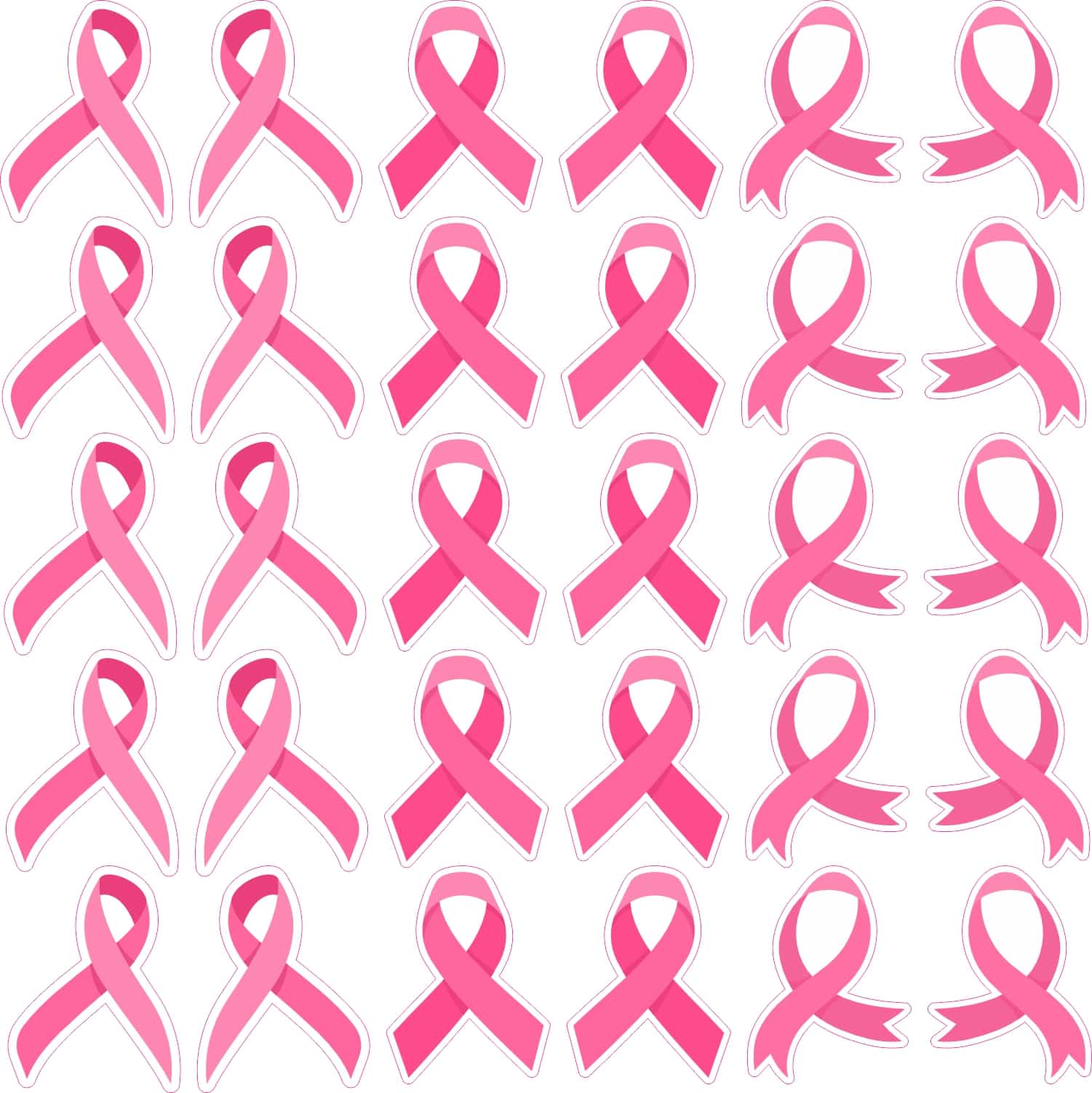 StickerTalk Breast Cancer Awareness Ribbon Sticker, 0.75 inches by 1 inches
