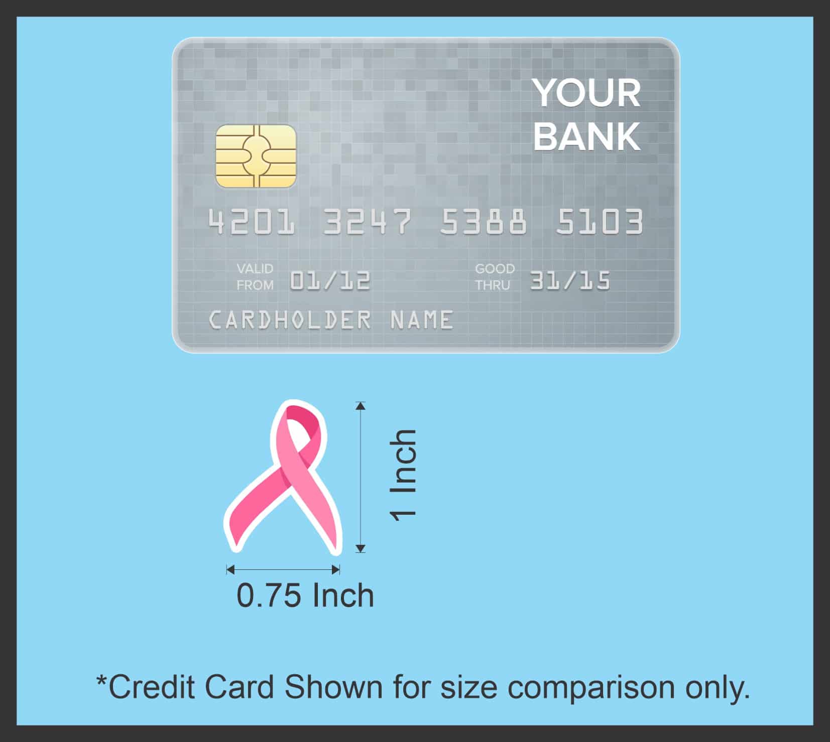 StickerTalk Breast Cancer Awareness Ribbon Sticker, 0.75 inches by 1 inches