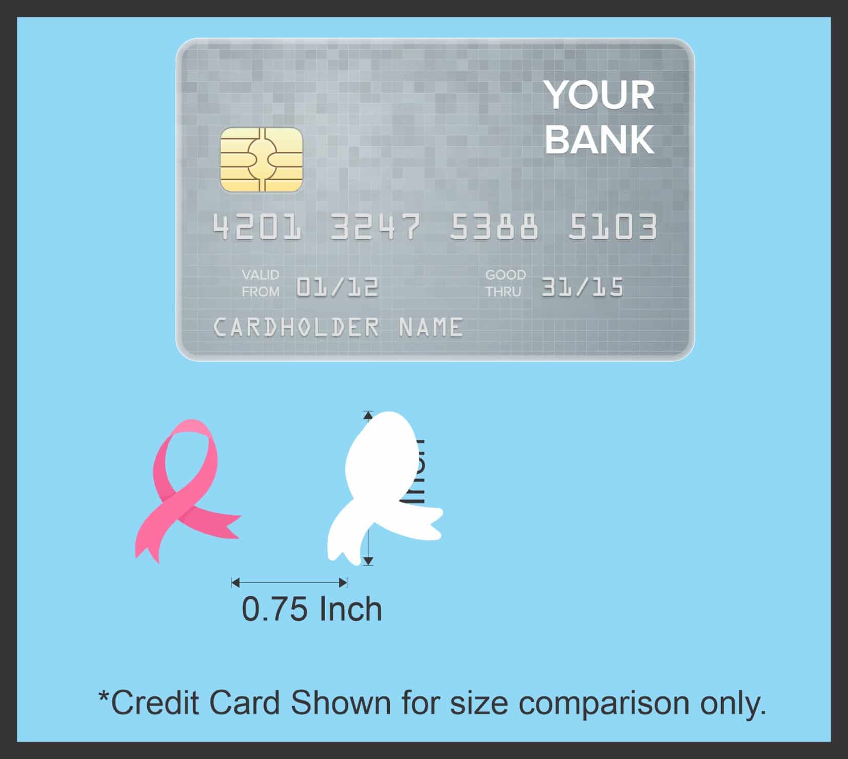 StickerTalk Breast Cancer Awareness Ribbon Sticker, 0.75 inches by 1 inches