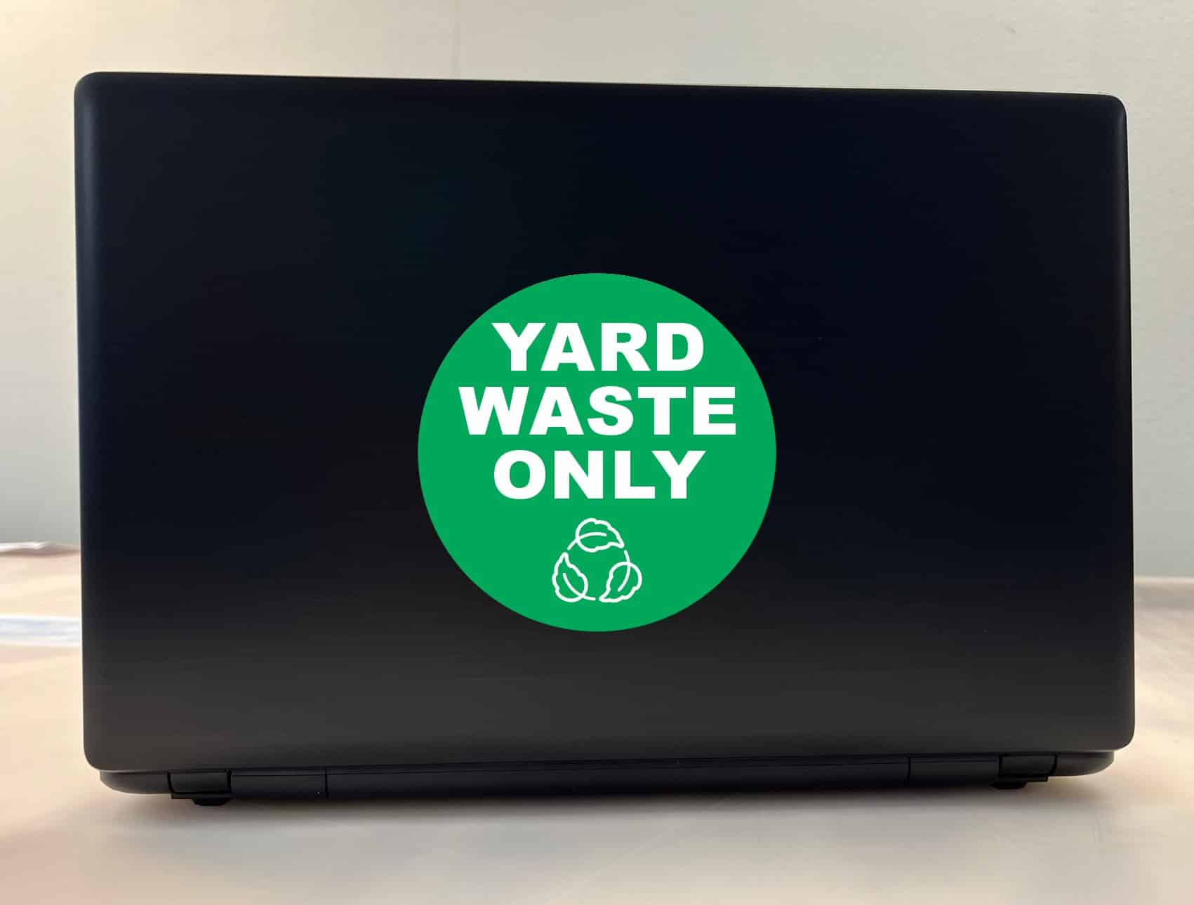 StickerTalk Yard Waste Only Sticker, 5 inches by 5 inches