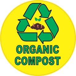 StickerTalk Organic Compost Sticker, 5 inches by 5 inches