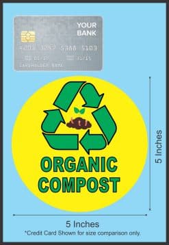 StickerTalk Organic Compost Sticker, 5 inches by 5 inches