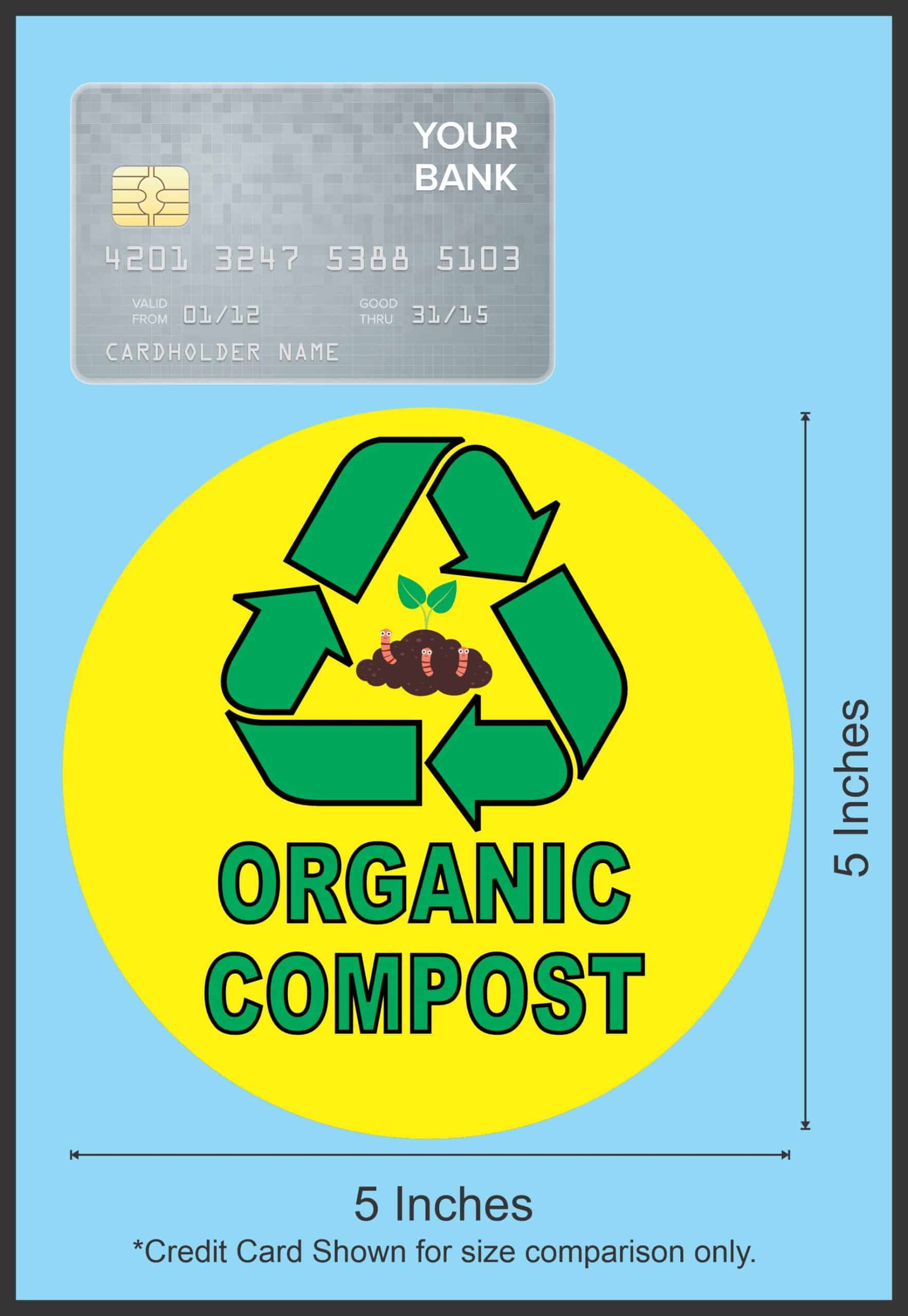 StickerTalk Organic Compost Sticker, 5 inches by 5 inches