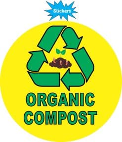 StickerTalk Organic Compost Sticker, 5 inches by 5 inches