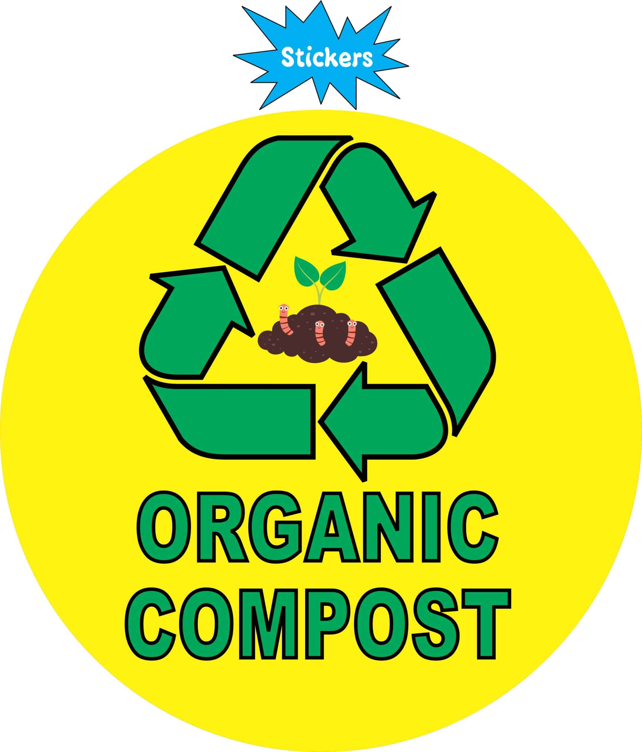 StickerTalk Organic Compost Sticker, 5 inches by 5 inches