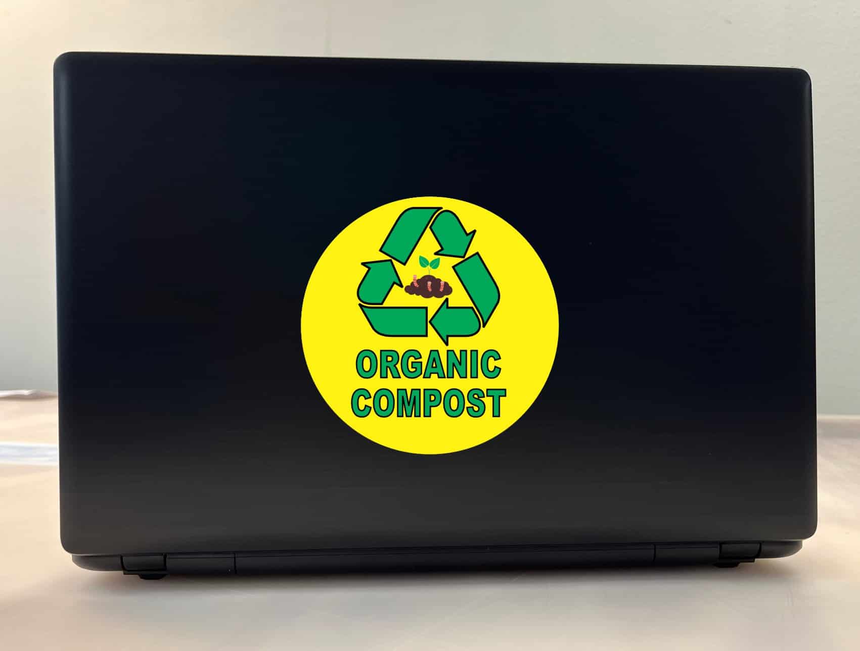 StickerTalk Organic Compost Sticker, 5 inches by 5 inches