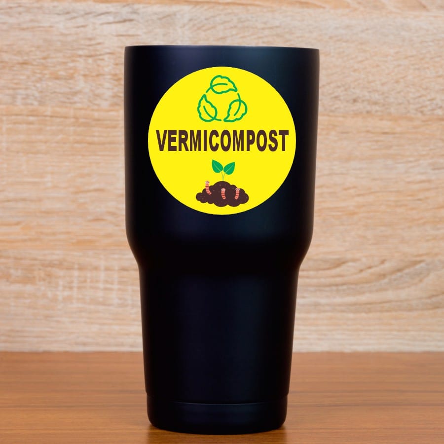 StickerTalk Vermicompost Sticker, 3 inches by 3 inches