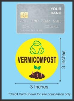 StickerTalk Vermicompost Sticker, 3 inches by 3 inches