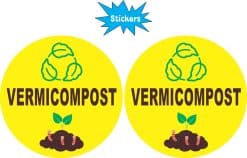 StickerTalk Vermicompost Sticker, 3 inches by 3 inches