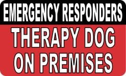 StickerTalk Therapy Dog on Premises Magnet, 5 inches by 3 inches