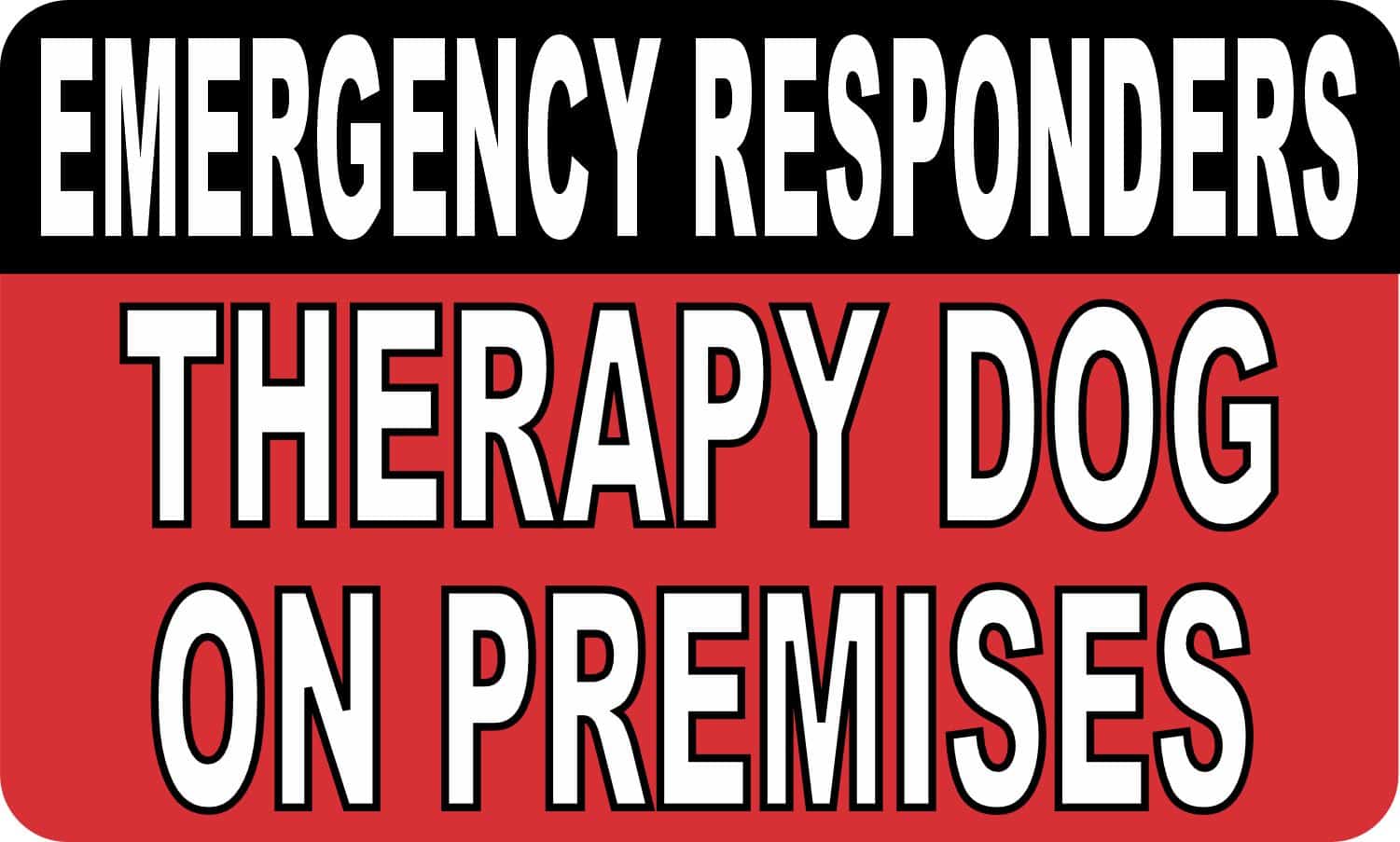 StickerTalk Therapy Dog on Premises Magnet, 5 inches by 3 inches