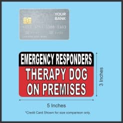 StickerTalk Therapy Dog on Premises Magnet, 5 inches by 3 inches