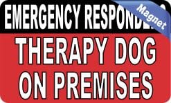 StickerTalk Therapy Dog on Premises Magnet, 5 inches by 3 inches