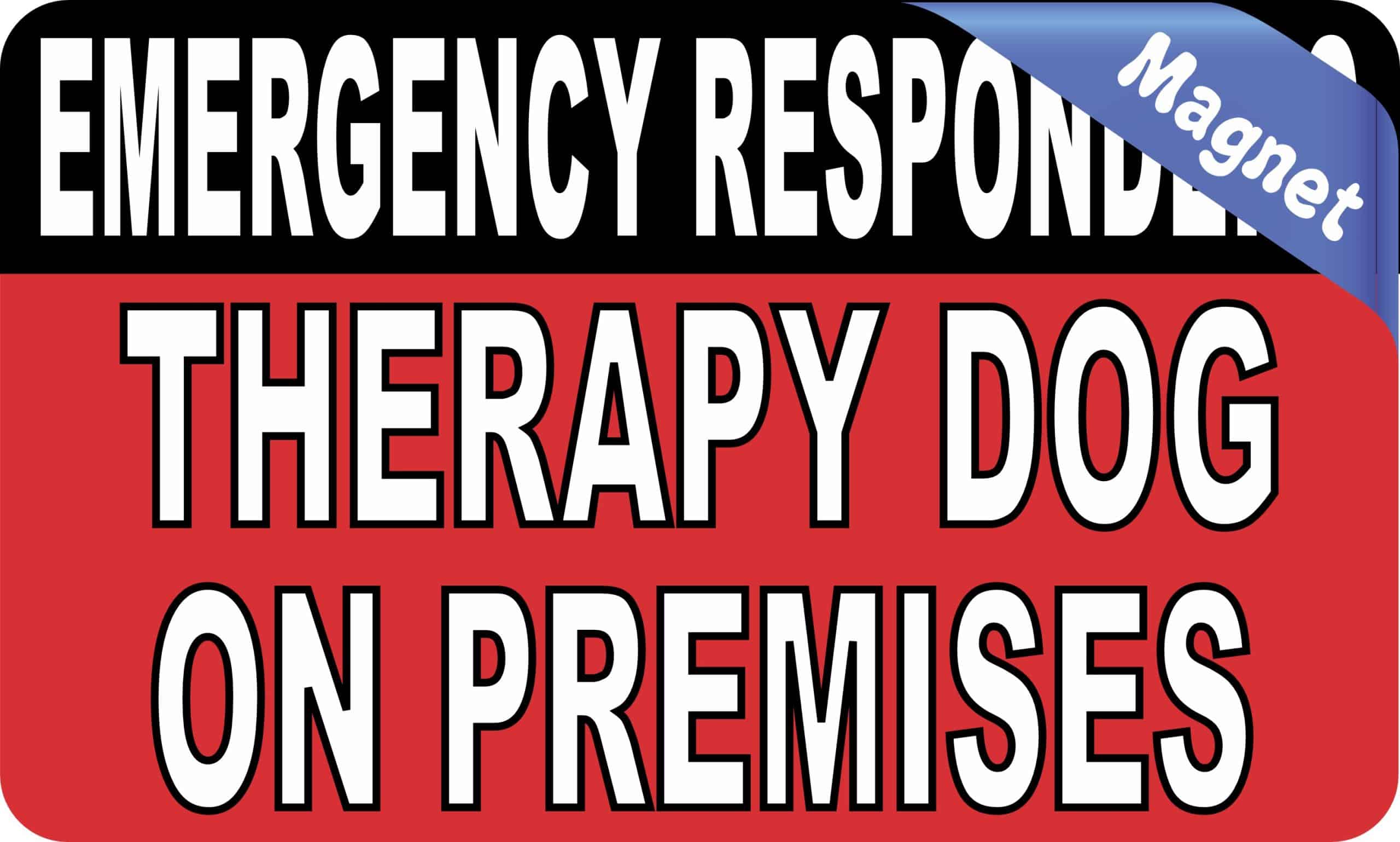 StickerTalk Therapy Dog on Premises Magnet, 5 inches by 3 inches