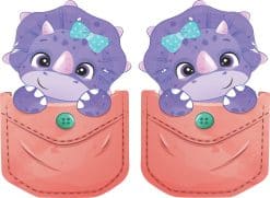StickerTalk Dinosaur in Pocket Stickers, 2 inches by 3 inches